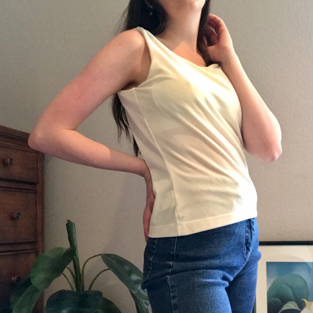 Eddie Bauer white velvet tank top
